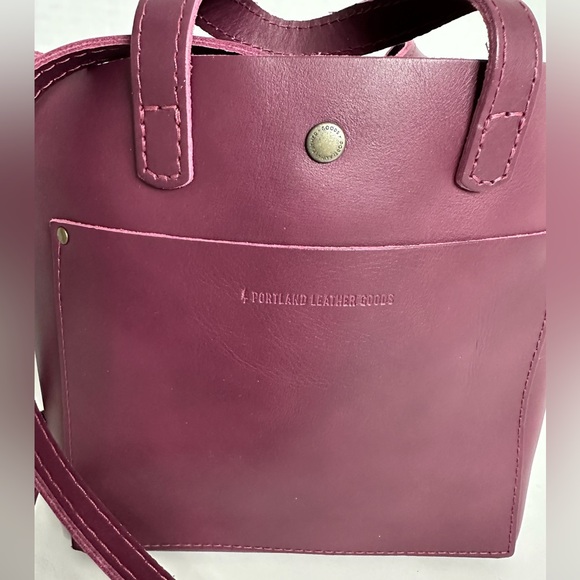 NEW Portland Leather Goods Mini Crossbody Snap Top in Color Lollipop Purple - Picture 4 of 12